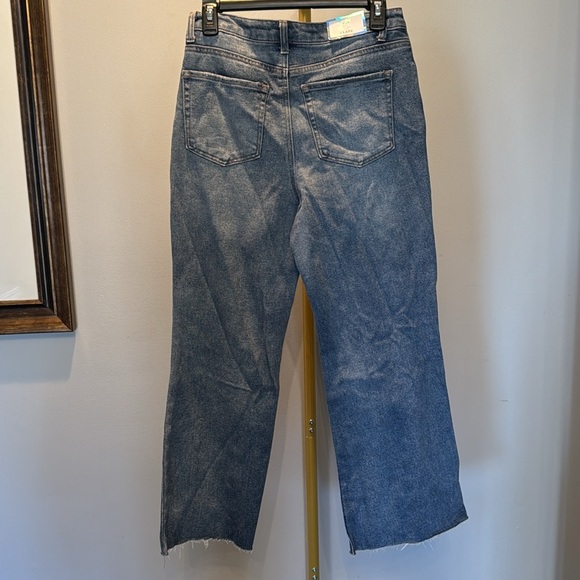 Tinseltown high rise flare Blue Distressed Jeans NWT 7/28 - Picture 5 of 13